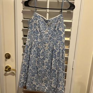 Lilly Pulitzer blue and white dress sand dollar pattern